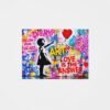 OSEFE 1039 canvas schilderij graffiti love is the answer 100x75 cm