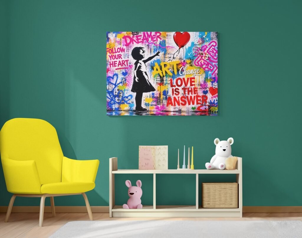 Graffiti Love is The Answer Canvas Schilderij 100x75 cm
Breng positiviteit, creativiteit en urban kunst samen in je interieur met dit Graffiti Love is The Answer Canvas Schilderij 100x75 cm. Dit opvallende canvas schilderij combineert de krachtige boodschap Love is The Answer met kleurrijke graffiti-elementen en moderne street art. Dankzij het unieke ontwerp vormt dit Graffiti Love is The Answer Canvas Schilderij 100x75 cm een echte blikvanger in de woonkamer, slaapkamer, kantoorruimte, studio of mancave.
De compositie van dit Graffiti Love is The Answer Canvas Schilderij 100x75 cm is zorgvuldig ontworpen met oog voor detail, kleur en artistieke expressie. De combinatie van graffiti kunst, moderne typografie en levendige kleuren creëert een dynamisch effect dat direct de aandacht trekt. Dit hoogwaardige canvas schilderij is ideaal voor liefhebbers van street art, moderne kunst, urban decoratie en inspirerende wanddecoratie.
Dit hoogwaardige Graffiti Love is The Answer Canvas Schilderij 100x75 cm wordt professioneel gedrukt op premium canvas met geavanceerde hoge resolutie printtechnologie. Hierdoor blijven kleuren intens, details haarscherp en contrasten perfect zichtbaar. Het canvas doek is strak gespannen op een stevig houten frame van 2 cm dik, wat zorgt voor een luxe afwerking en langdurige kwaliteit. Daarnaast is het schilderij UV-bestendig, kleurvast en bestand tegen verkleuring door zonlicht.
Het royale formaat van dit Graffiti Love is The Answer Canvas Schilderij 100x75 cm maakt het perfect als moderne wanddecoratie voor de woonkamer, slaapkamer, kantoorruimte, creatieve studio of ontvangstruimte. Dankzij het veelzijdige design combineert dit canvas schilderij moeiteloos met industriële, moderne, urban, eclectische en kleurrijke interieurstijlen. Of je nu kiest voor één groot canvas schilderij of meerdere wanddecoraties combineert als galerijwand, dit kunstwerk zorgt direct voor energie, inspiratie en karakter.
Ontdek ook onze andere canvas schilderijen, street art ontwerpen en moderne wanddecoratie voor nog meer stijlvolle interieurinspiratie.
Belangrijkste kenmerken
Uniek Graffiti Love is The Answer Canvas Schilderij 100x75 cm met urban uitstraling
Inspirerende boodschap gecombineerd met moderne graffiti kunst
Hoogwaardige hoge resolutie print op premium canvas
Levendige kleuren en scherpe details
Stevig houten frame van 2 cm dik
UV-bestendig, kleurvast en duurzaam
Geschikt voor moderne, industriële, urban en creatieve interieurs
Direct klaar om op te hangen
Specificaties
Formaat: 100x75 cm
Materiaal: hoogwaardig canvas doek
Frame: stevig houten frame (2 cm dik)
Print: hoge resolutie, UV-bestendig en kleurvast
Toepassing: geschikt als wanddecoratie canvas schilderij voor woonkamer, slaapkamer, kantoor, studio of mancave
Onderhoud: eenvoudig schoon te maken met een droge, zachte doek
Let op
De kleuren van het Graffiti Love is The Answer Canvas Schilderij 100x75 cm komen overeen met het ontwerp. Door verschillen in scherminstellingen en het drukproces kan een lichte tintafwijking zichtbaar zijn tussen de digitale weergave en de uiteindelijke print.