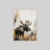 OSEFE 1042 canvas schilderij eland wildlife wanddecoratie 75x100 cm