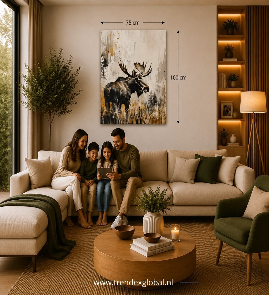 Eland Canvas Schilderij 75x100 cm - Afbeelding 5