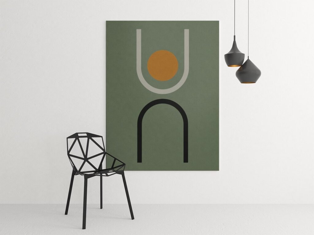 Geometrische Lijnen Print op Canvas | Wanddecoratie | 75x100 cm