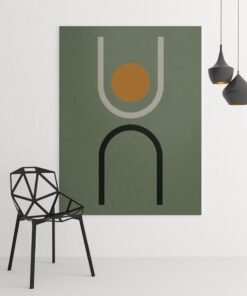 Geometrische Lijnen Print op Canvas | Wanddecoratie | 75x100 cm
