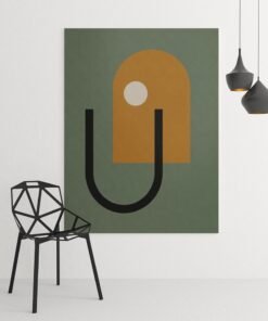 OSEFE 1046 canvas schilderij minimalistische geometrische vormen 75x100 cm a
