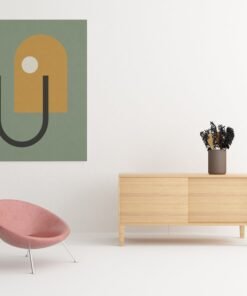 OSEFE 1046 canvas schilderij minimalistische geometrische vormen 75x100 cm c