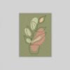 OSEFE 1048 canvas schilderij minimalistische plant line art 75x100 cm