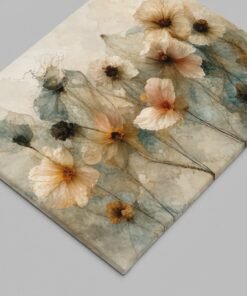 Alternative view of Bloemen in Pasteltinten Canvas Schilderij 100x75 cm