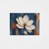 OSEFE 1053 canvas schilderij 100x75 cm witte bloem abstracte kunst luxe moderne wanddecoratie