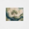 OSEFE 1058 canvas schilderij 100x75 cm boom in abstract landschap luxe wanddecoratie
