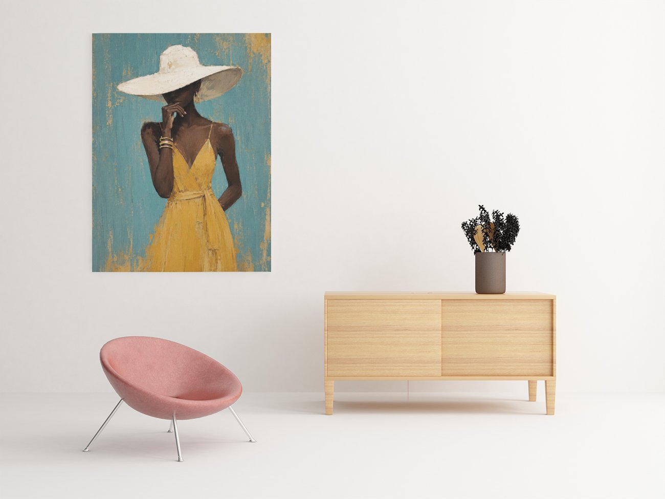 Elegante Vrouw Canvas Schilderij 75x100 cm - Afbeelding 3