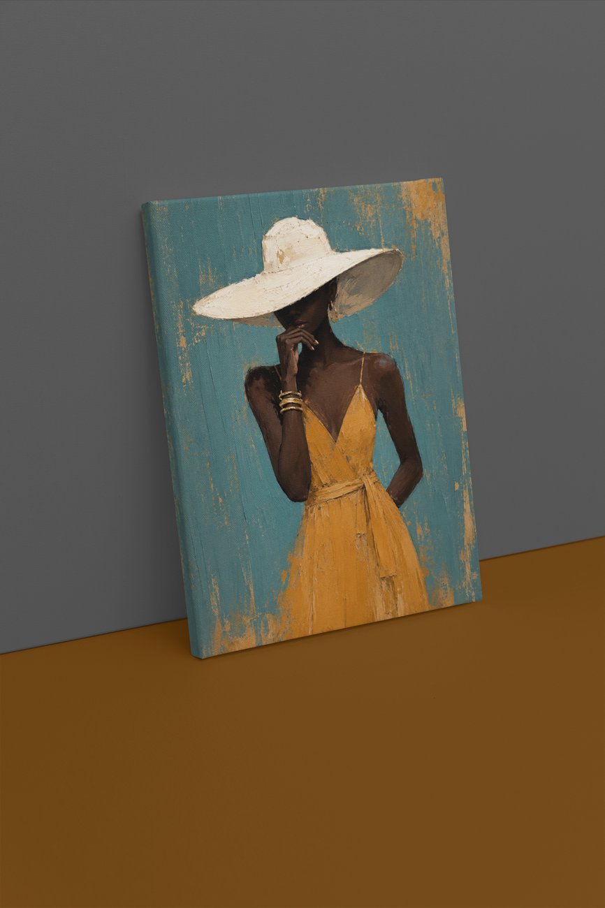 Elegante Vrouw Canvas Schilderij 75x100 cm - Afbeelding 2