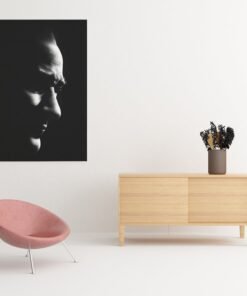 OSEFE 1060 canvas schilderij 75x100 cm mustafa kemal ataturk zwart wit portret a