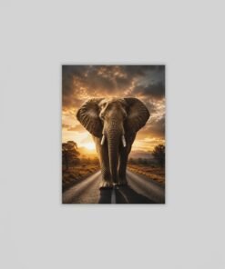 Olifant Canvas Schilderij 75x100 cm