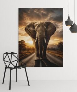 Olifant Canvas Schilderij 75x100 cm