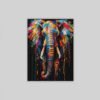 OSEFE 1063 canvas schilderij 75x100 cm kleurrijke olifant pop art wanddecoratie