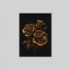 OSEFE 1066 gouden rozen bloemen canvas schilderij 75x100 cm