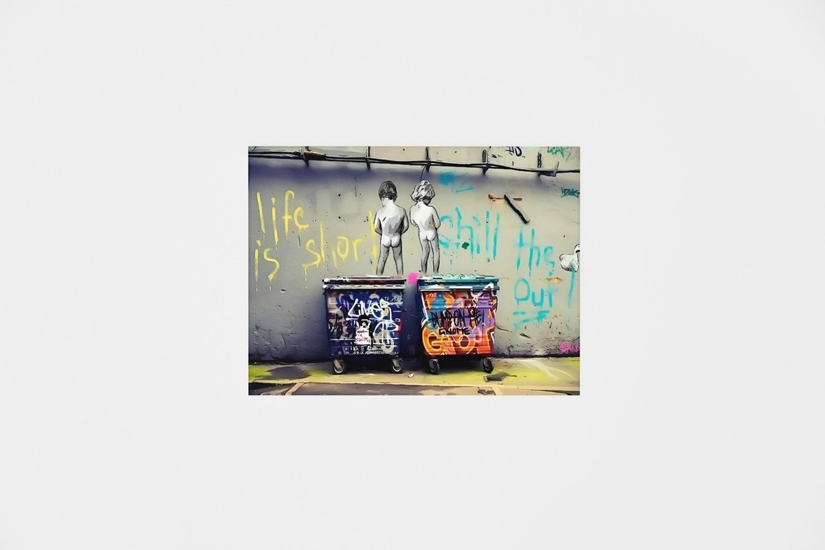 Street Art Graffiti Canvas Schilderij 100x75 cm