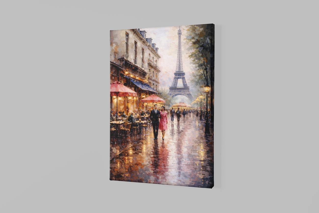 Parijs Canvas Schilderij - Afbeelding 2