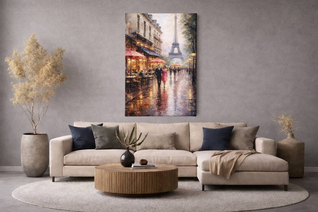 Parijs Canvas Schilderij - Afbeelding 4