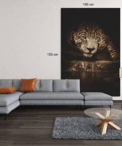 Luipaard Portret Canvas Schilderij - Afbeelding 6