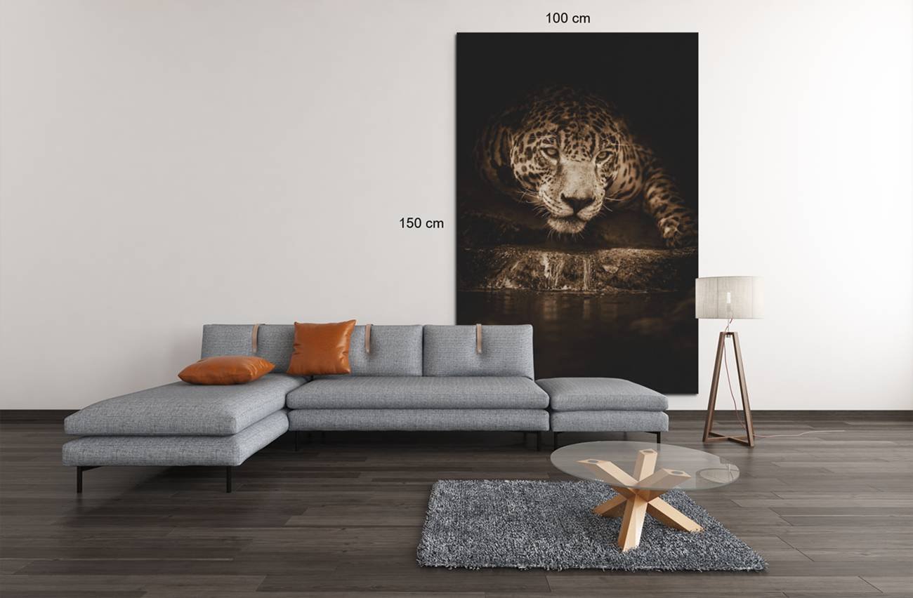 Luipaard Portret Canvas Schilderij - Afbeelding 6