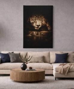 Luipaard Portret Canvas Schilderij - Afbeelding 4