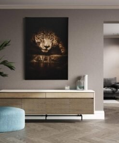 Luipaard Portret Canvas Schilderij - Afbeelding 5
