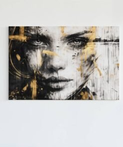 Abstracte Vrouw Canvas Schilderij