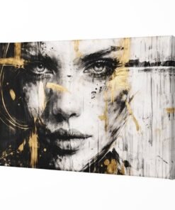 Alternative view of Abstracte Vrouw Canvas Schilderij