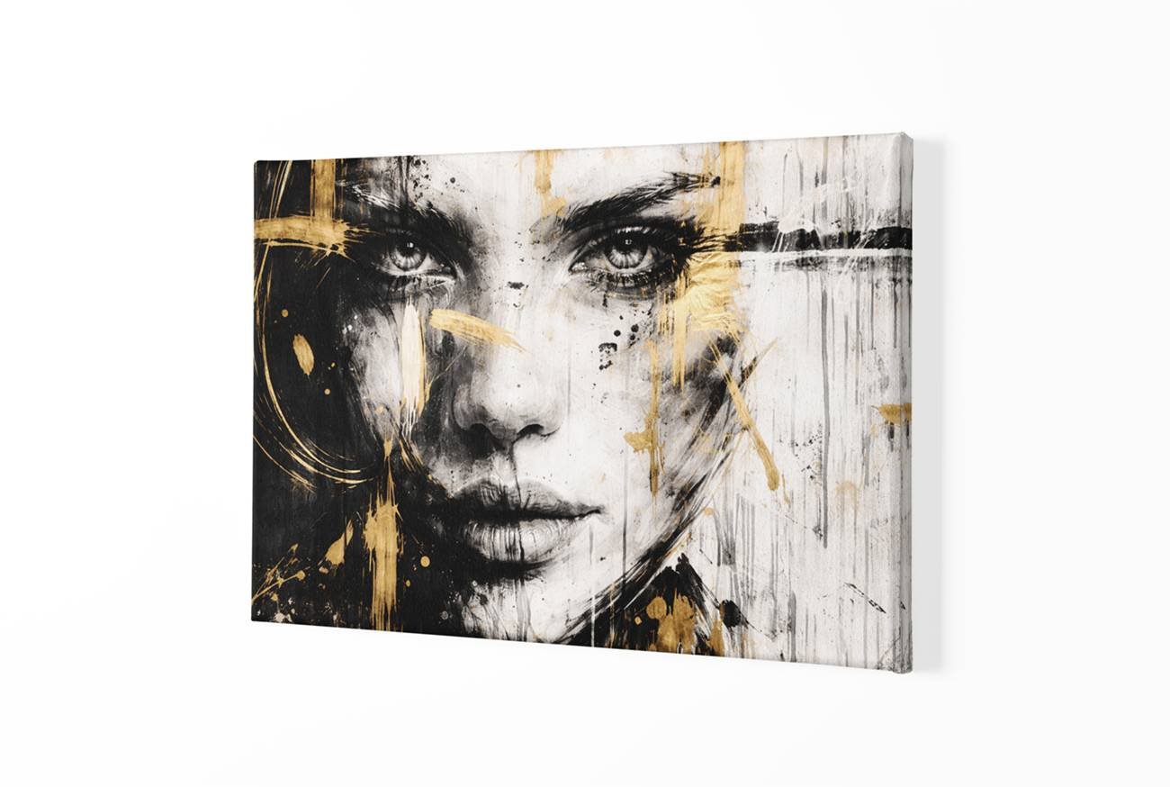 Abstracte Vrouw Canvas Schilderij - Afbeelding 2