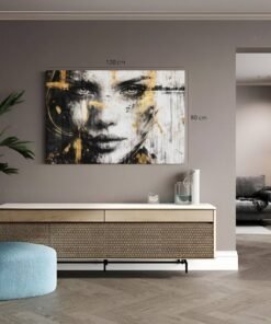 Abstracte Vrouw Canvas Schilderij - Afbeelding 3