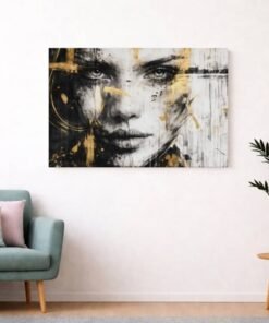 Abstracte Vrouw Canvas Schilderij