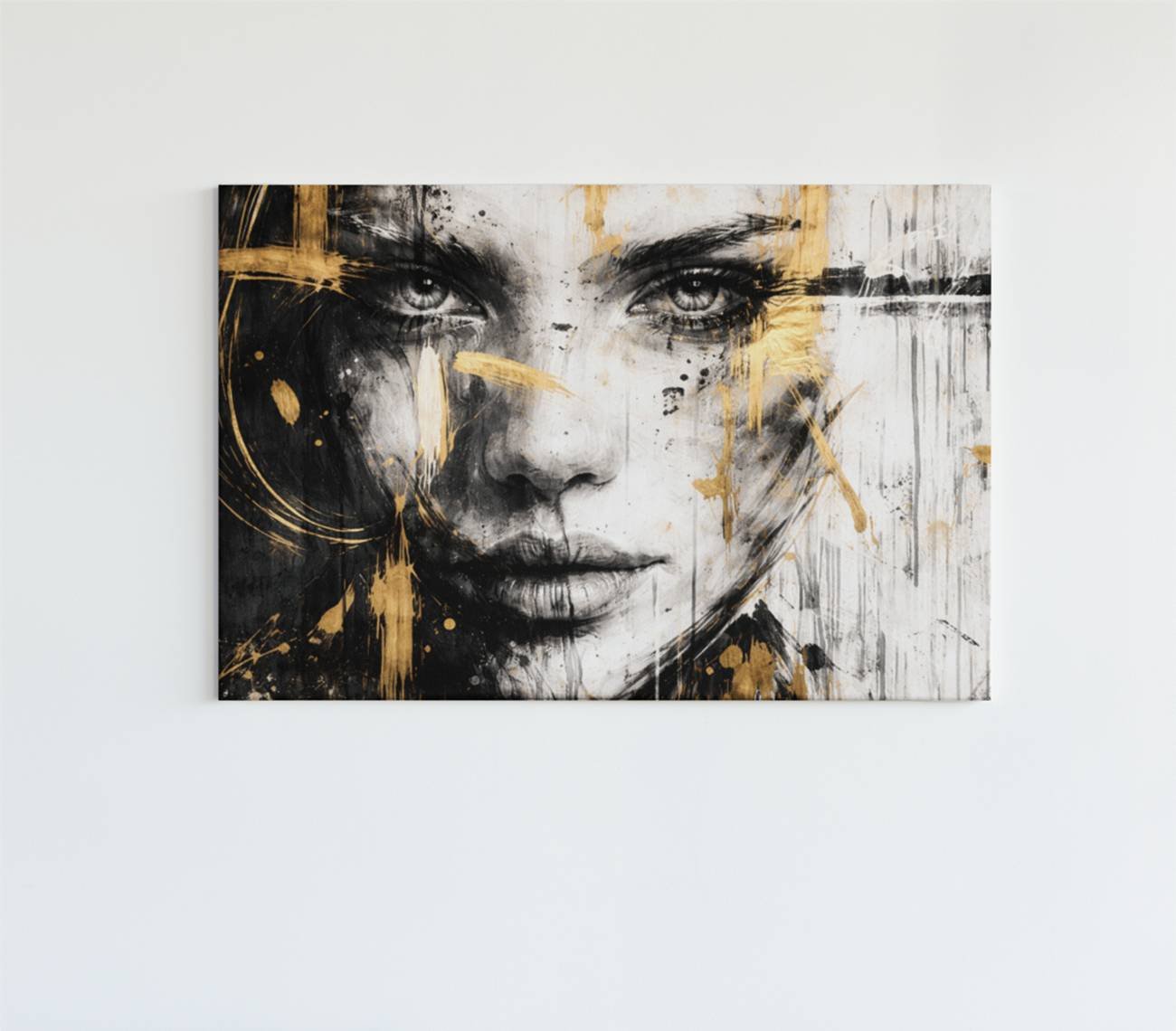 Abstracte Vrouw Canvas Schilderij