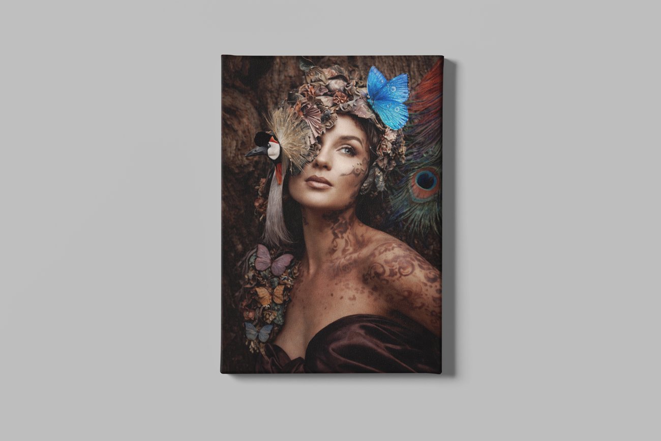 Fantasie Vrouw Canvas Schilderij