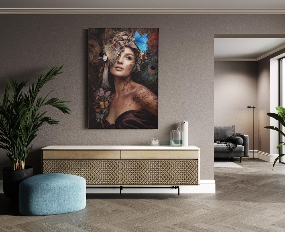 Fantasie Vrouw Canvas Schilderij - Afbeelding 4