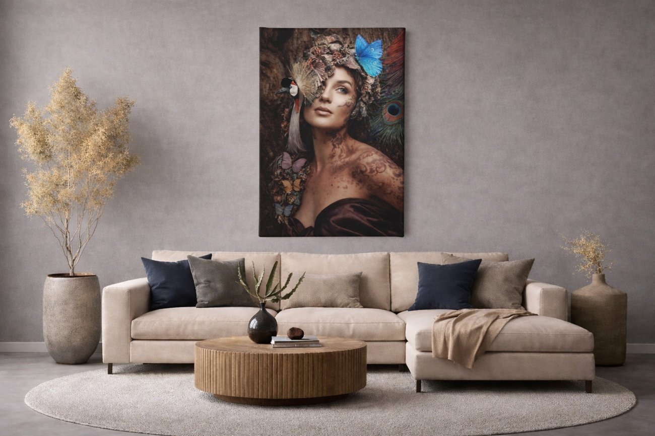 Fantasie Vrouw Canvas Schilderij - Afbeelding 5