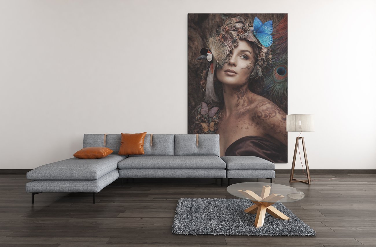 Fantasie Vrouw Canvas Schilderij - Afbeelding 6