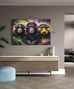 Urban Apen Canvas Schilderij - Afbeelding 5