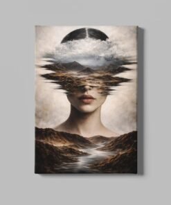 Surrealistische Vrouw Canvas Schilderij
