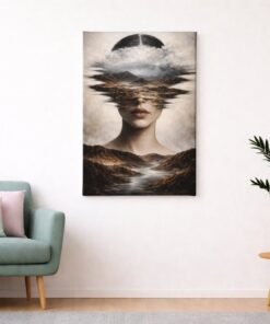 Surrealistische Vrouw Canvas Schilderij