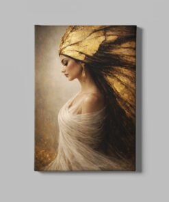 Elegante Vrouw Canvas Schilderij