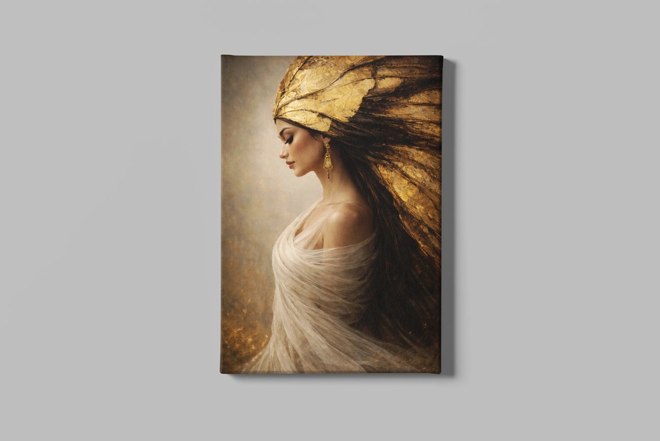 Elegante Vrouw Canvas Schilderij