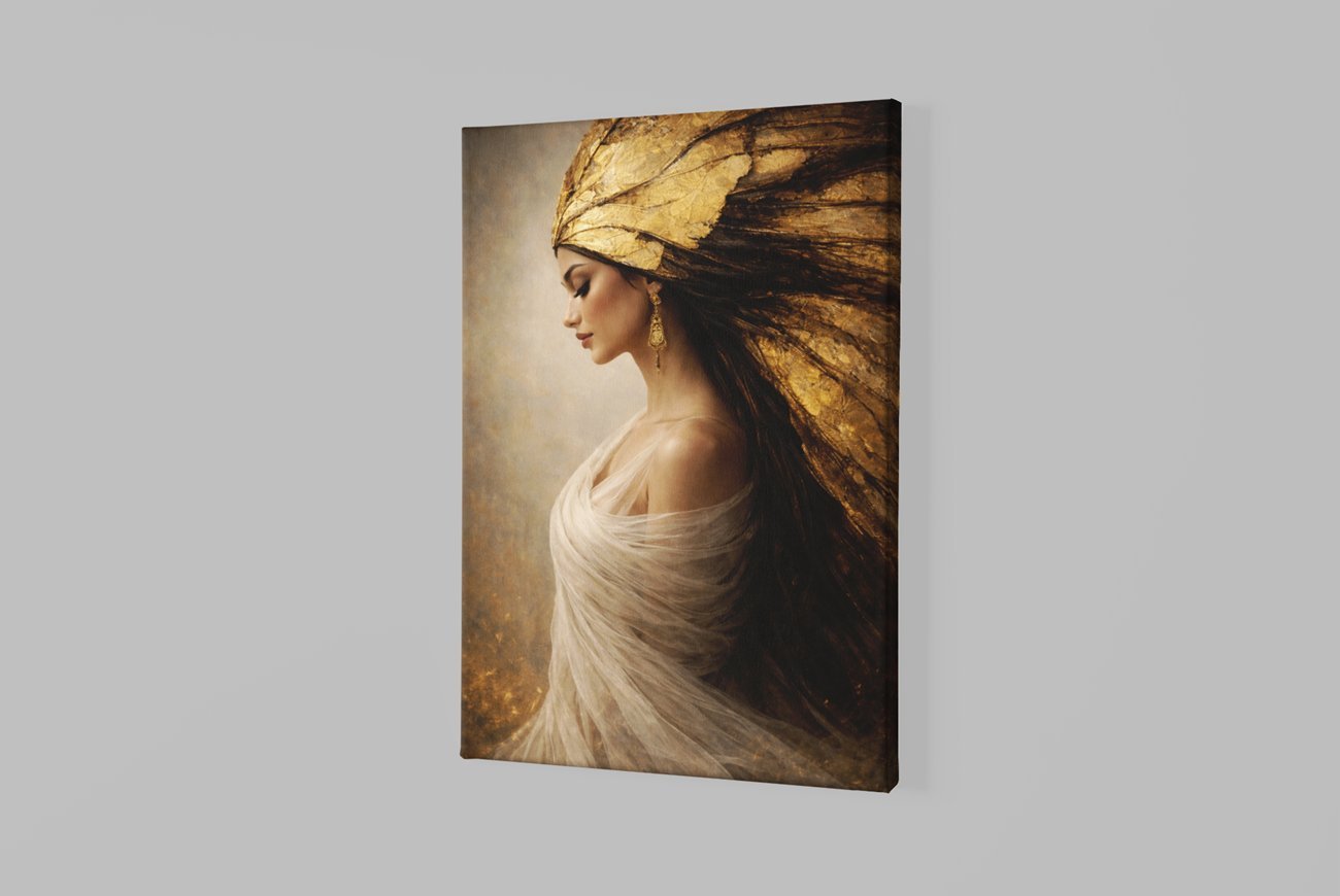 Elegante Vrouw Canvas Schilderij - Afbeelding 2