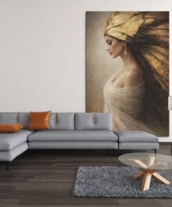 Elegante Vrouw Canvas Schilderij - Afbeelding 6