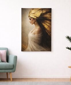 Elegante Vrouw Canvas Schilderij