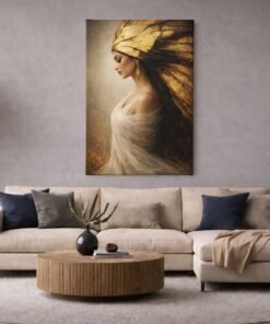 Elegante Vrouw Canvas Schilderij - Afbeelding 5