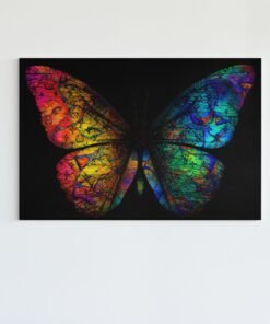 Kleurrijke Vlinder Canvas Schilderij