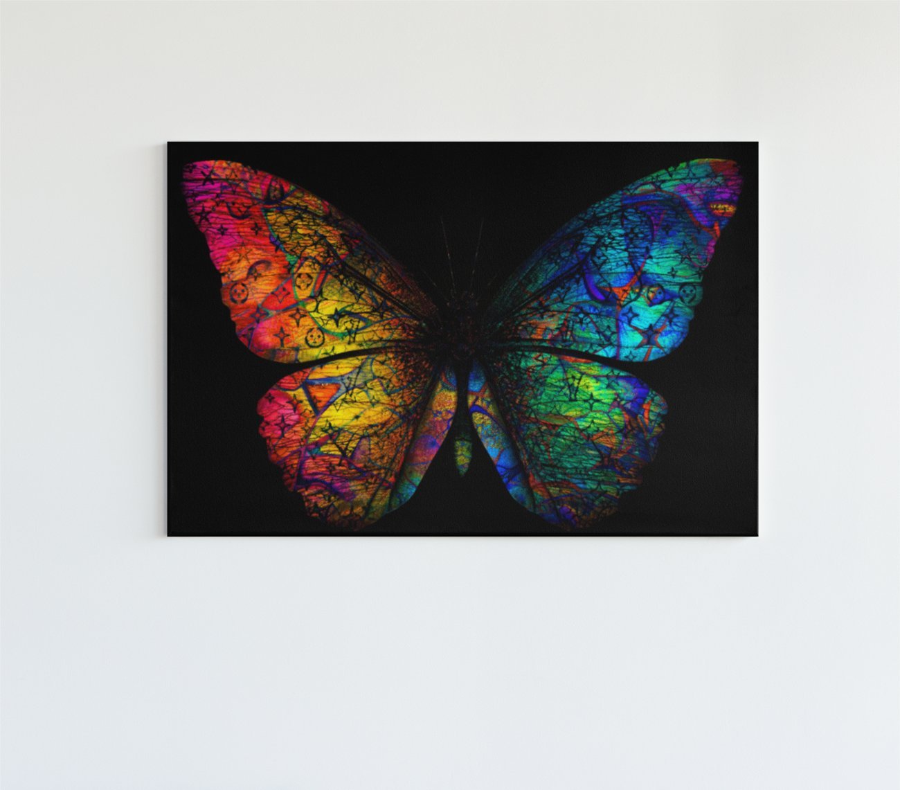 Kleurrijke Vlinder Canvas Schilderij