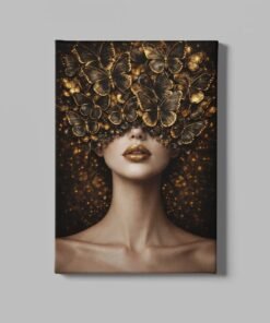 Vlinder Vrouw Canvas Schilderij