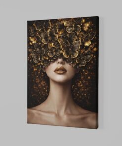 Alternative view of Vlinder Vrouw Canvas Schilderij