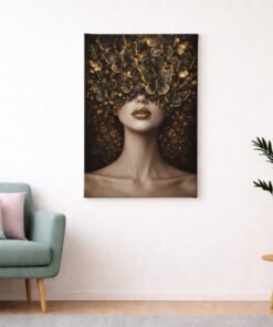 Vlinder Vrouw Canvas Schilderij
